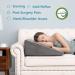 UBBCARE Cooling Memory Foam Bed Wedge Pillow - Sleep Aid for Acid Reflux, Snoring, Pain Relief - 24x24x10 Inch Grey - Buy Online on GoSupps.com