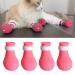 4 pieces silicone-anti-scratch-cat shoes anti-off shoes nail gloves cat boots only for cats silicone pussy cat pawn cat feet claw covers for (pink)