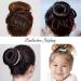 Vegcoo 6-Piece Donut Hair Bun Maker Set - Dutt Pillow with 10 Elastic Bands & 10 U-Shaped Hairpins for Kids & Girls - Brown Nylon Hair Accessories - Buy Online on GoSupps.com