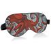Haskirky Light Blocking Eye Mask Breathable and Adjustable Adult Men and Women Travel on Business Trips Yoga Meditation Light Smooth Comfortable Eye Mask Office Deep Sleep Goodies Wavy Red Octopus