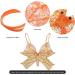 Nicute Women's Orange Sequin Strapless Bra Top - Butterfly Sequins V-Neck Festival Outfit - Buy Online on GoSupps.com