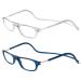 TBOC Pack: Reading Glass reading aid for men - (two units) Diopttria +3.00 Transparent and blue frame Strength PC Mobile phone foldable woman man man magnetic lock clip antiquity presbyopia +3.00 dioptria (2 Pack) Transparent +blue
