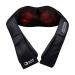Global Relax |Mondo neck shoulder and back massager Shiatsu infrared thermotherapy |Musical relief at home in the office or in the car |Ergonomic design Mondo black