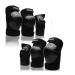 Protective Gear Set for Adult/Youth Knee Pads Elbow Pads Wrist Guards for Skateboarding Cycling Bike BMX Bicycle Scootering 6pcs Black Large