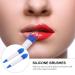 20 Pcs Silicone Lip Brush Set - Double-Sided Lipstick Applicator & Facial Mud Brush for Smooth Fuller Lips - White & Blue - Buy Online on GoSupps.com