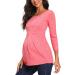 Love2Mi Women's Maternity Nursing Shirt | Layered Design Wrap Top | L-Pink M - Buy Online on GoSupps.com