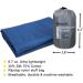 Browint Silk/Cotton Travel Sheet - 87x43 Extra Wide Sleep Sack for Hotels & Camping - Lightweight Sleeping Bag Liner - Dark Blue - Buy Online on GoSupps.com