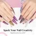 MIZHSE Nail Foil Glue Transfer Gel 18ml + 40 Pcs Flower, Leopard, Marble Pattern Stickers + Push Pen | DIY Nail Art Manicure Set - Buy Online on GoSupps.com
