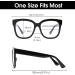JIM HALO Blue Light Blocking Glasses for Women | Oversized Square Design | Stylish Metal CP Temples in Black | International Shipping Available - Buy Online on GoSupps.com