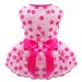 KYEESE Dog Dress Polka Dot Dog Sundress with Bowknot Dog Dresses Lightweight Pet Apparel for Small Dogs Cats Puppy Doggie Party Skirt Outfits, Pink XL X-Large Pink