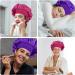 MELTU 1 Pack Hair Bonnet for Sleeping Satin Bonnet with Wide Elastic Band Silk Hair Wrap for Sleeping Soft Sleep Cap Purple - Buy Online on GoSupps.com