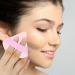 2 Pieces Reusable Powder Puff Set - Black & Pink Velor Triangle Makeup Applicators for Loose Powder & Foundation - Buy Online on GoSupps.com
