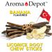 Aroma Depot Banana Flavored Licorice Root Chew Sticks - 4 oz. for Oral Health 100% Pure Natural 6.5-7 inches Long - Buy Online on GoSupps.com