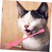 FOMIYES 2pcs Oral Tooth Tools Teeth Cleaners Soft-bristle Dog Cleaning Puppy Home Pets Pet Portable Cat 1 count (Pack of 1) Pink - Buy Online on GoSupps.com