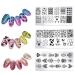 3pcs Nail Art Stamp Templates Stamper Scraper Kit Maleicure Stencil Nail Art Tools (OM-D13 Om-D14 Om-D15)
