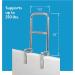 Carex Dual Level Bathtub Rail - Chrome Finish Grab Bar for Seniors and Handicap - Easy to Install Safety Bar for Assistance in and out of Tub - Buy Online on GoSupps.com