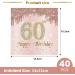 40 Pink Birthday Napkins - 60th Birthday Party Decor | 33x33cm Paper Napkins for Men Women & Girls - Buy Online on GoSupps.com