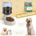 Gravity Pet Feeder & Water Dispenser Set - 3.8L Capacity for Small to Large Pets - Automatic Feeding Station for Dogs, Cats, Puppies, Kittens, Rabbits, Bunnies - A-Marble Design - Buy Online on GoSupps.com