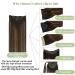 DOORES Clip in Human Hair Extensions 18 Inch Balayage Dark Brown to Chestnut Brown - 5pcs 70g | Natural Straight Hair Extensions - Buy Online on GoSupps.com