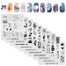 KADS 10pcs Nail Stamping Plate Nail Stencil Nail Design DIY Tool Heart Rabbit Flower Ice Cream Paraglider
