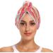 Abstract Summer Flowers Dry Hair Cap | Quick Drying Towel Set with Button Headband | Super Absorbent Soft & Comfortable - International Shipping Available - Buy Online on GoSupps.com