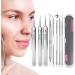 remover tool stainless steel removal kit 8 professional popper tool kit deep removal with storage box face black head tweezers for women salon home - Buy Online on GoSupps.com