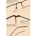 Lanomi Narrow Reading Glasses for Men & Women - Vintage Rectangle Metal Frame - 5-Piece Set - 2.5 Diopters - Lightweight Visual Aid - Buy Online on GoSupps.com