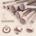 Magefy 15-Piece High-Quality Synthetic Makeup Brush Set with Case | Foundation Powder Concealer & Eyeshadow Brushes (Champagne) - International Shipping Available - Buy Online on GoSupps.com