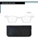 Super Light Armless Reading Glasses | Thin Flexible Myopia Readers | Pocket-Sized with Leather Lens Bag (Clear 1x) - Best for International Shipping - Buy Online on GoSupps.com