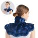 Cosy Life Microwave Heating Pad for Neck Shoulders and Back Pain Relief, 2 in 1 Hot/Cold Therapy Heat Pad Microwavable, 4LB Weighted Neck Wrap with 100% Natural Herbs (Unscented Blue)