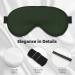 Buy SSIMOO Hunter Green Floral Petals Pattern Sleep Mask - Adjustable Breathable & Fashionable Eye Mask for Comfortable Sleep - International Shipping Available - Buy Online on GoSupps.com