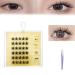 Fish Tails Glueless Press-On Eyelashes Press On Lashes No Glue Needed No Remover Needed Diy Lash Extension Kit With Lash Tweezers (Upper eyelashes1)
