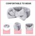 WSYUB Spa Headband Set - Bow Hair Band for Washing Face and Makeup, Fluffy & Soft Headbands for Skincare, Slumber Party Supplies - Black, White, Grey - Buy Online on GoSupps.com