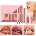Lip Gloss Set 6 Pieces Matte Lip Balm & Lip Pencil In Water Resistant Easy Application Formula Moisturizing nongreasy and perfect for everyday wear parties and special occasions - Buy Online on GoSupps.com
