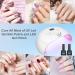 LKE 72W UV LED Nail Lamp with Base Top Coat Kit - Professional Gel Polish Light Dryer for Curing Manicures - Auto Sensor Technology - Nail Gel Kit for Women (White) - Buy Online on GoSupps.com