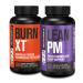 Jacked Factory Burn XT Thermogenic Fat Burner & Lean PM Nighttime Weight Loss Supplement for Men & Women 120 Veggie Diet Pills