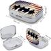Shop Armed Forces American Print Pill Box - 2 Compartment Portable Medicine Organizer | Stylish Metal Pill Case for Pocket & Purse - Buy Online on GoSupps.com