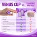 Venus Large Menstrual Cup - High Capacity for Heavy Flow - Made in USA - Medical Grade Silicone - Reusable Period Cup - Unique Design for High Cervix - Purple Large (1 Pack) - Buy Online on GoSupps.com