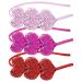 Pack of 3 Valentine's Day Heart Headband Red Pink and Rose Red Sequin Love Hair Band Hoops Glitter Heart Hair Accessoires for Girls Women Valentine's Day Wedding Birthday Christmas Party Costumes