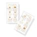 Ombre Powder Brow Aftercare Instructions Cards | 50 Pack | Double Sided Size 2x3.5 inches Business Card | Marble Look and Gold Design