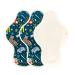 think ECO Printed Absorbent Type Pad 3p Organic Reusable Cotton Pads Menstrual Pads Sanitary Napkins Many Pattern 3 Pads. (Zoo Day pad Plus)