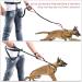 Vivaglory Free-Handed Dog Leash - Dual Anti-Shock Bungee Padded Handles Reflective Waist Running Leash for Medium & Large Dogs - Adjustable 83-147cm - Black/Red - Buy Online on GoSupps.com