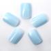 Novo Ovo Light Blue Press-On Nails | Short Angular Oval Fake Nails | Monochrome Artificial Fingernails | International Shipping Available - Buy Online on GoSupps.com