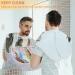 Beard Bib Apron for Men - Non-Stick Waterproof Hair Catcher Cape | Ideal for Shaving & Grooming - Cow Butterfly Flower Design - Buy Online on GoSupps.com