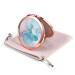 Dynippy Compact Mirror Rose Gold Makeup Mirror Folding Mini Pocket Mirror Portable Hand Mirror Double-Sided 2 x 1x Magnification for Woman Girls Great Gift - Blue Marble