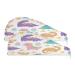Cute Cartoon Dinosaurs Dry Hair Cap 2 Piece Quick Drying Towel Set with Button Headband Super Absorbent Soft & Comfortable