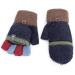 Kids Puppy Flip Top Knitted Half Finger Gloves | 3-8 Yrs | Navy Blue - Buy Online on GoSupps.com