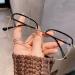 Buy Half Frame Blue Light Blocking Reading Glasses +2.0 - Stylish Decorative Goggles for Men & Women in Gold - Buy Online on GoSupps.com