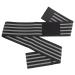 Sports Elbow Brace Compression Bandage - Elastic Support Sleeve for Injury Recovery | Ideal for Athletes - Black & Gray Stripes - Buy Online on GoSupps.com
