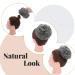 Silk-Co Hair Part with Rubber Band - Wavy Soft Dutt Hair Extensions | 45g Dark Gray Curly Messy Bun Updos - Buy Online on GoSupps.com